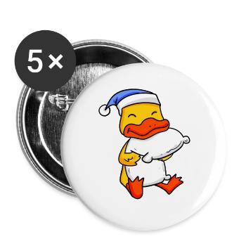 Ente Baby - Buttons groß 56 mm (5er Pack) - Weiß - Vorne