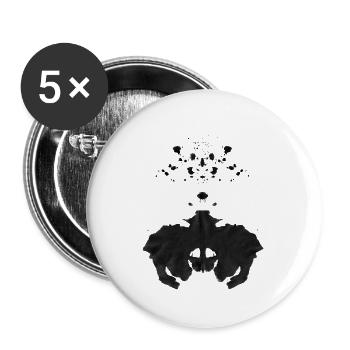 The Voracious and the Eloquent - Buttons large 2.2''/56 mm (5-pack) - white - Front