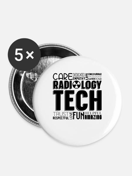Röntgentechniker Krankenhaus Coole Geschenkidee - Buttons groß 56 mm (5er Pack) - Weiß