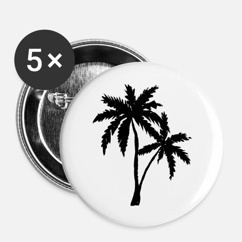 Palm Beach Holiday - Buttons large 2.2''/56 mm (5-pack) - white