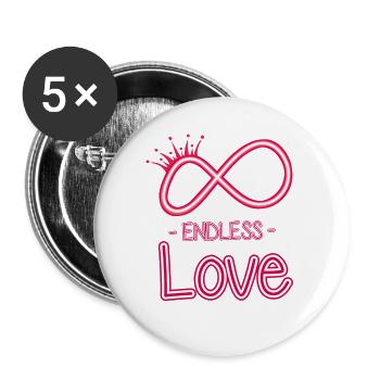 ewige liebe Symbol - Buttons groß 56 mm (5er Pack) - Weiß - Vorne