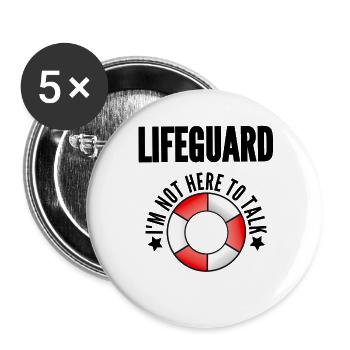 LIFEGUARD - Rettungsschwimmer - Buttons large 2.2''/56 mm (5-pack) - white - Front