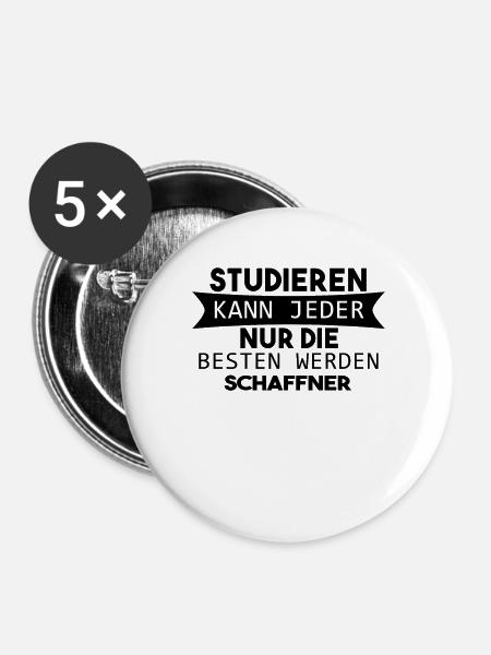 Schaffner Geschenk - Buttons groß 56 mm (5er Pack) - Weiß