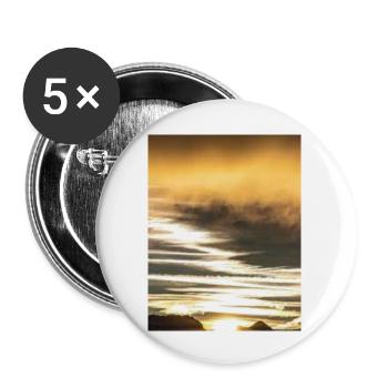 Sonnenaufgang - Buttons groß 56 mm (5er Pack) - Weiß - Vorne