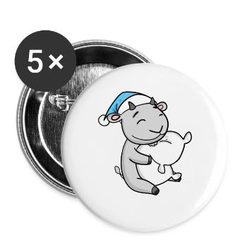 Goat Baby Domestic Goat - Buttons large 2.2''/56 mm (5-pack) - white - Front