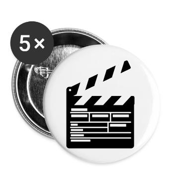 Filmklappe Directing Cinema - Buttons large 2.2''/56 mm (5-pack) - white - Front