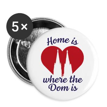 Home is where the Dom is - Buttons large 2.2''/56 mm (5-pack) - white - Front