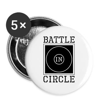 Battle In Circle Catch Wrestling Wrestler Fight - Buttons groß 56 mm (5er Pack) - Weiß - Vorne