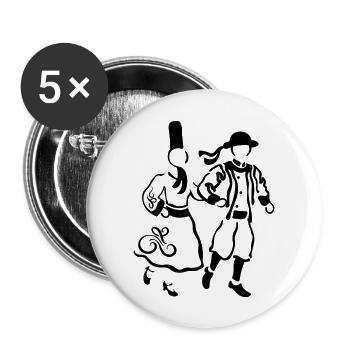 Breizh - Buttons groß 56 mm (5er Pack) - Weiß - Vorne