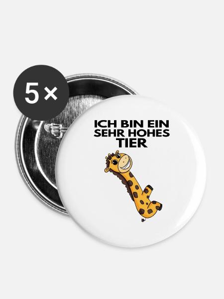 Teamleiter Giraffe Trainer Leitung Chef - Buttons groß 56 mm (5er Pack) - Weiß