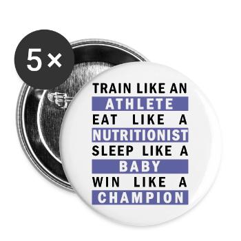 BW ANBC Champion Routine - Buttons groß 56 mm (5er Pack) - Weiß - Vorne