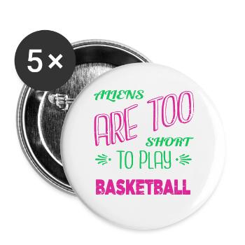 funny sayings present birthday present idea play - Buttons groß 56 mm (5er Pack) - Weiß - Vorne