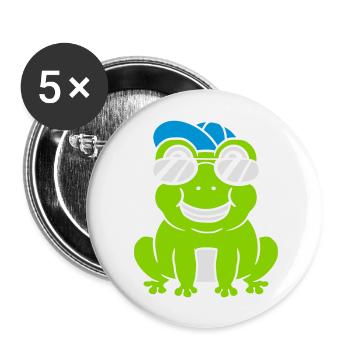 Lunettes de soleil Cap Frog Boy - Lot de 5 grands badges (56 mm) - blanc - Devant