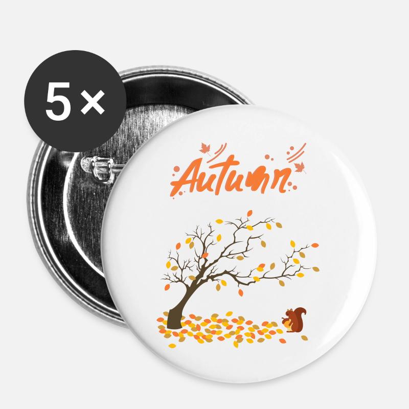 Autumn - Buttons large 2.2''/56 mm (5-pack) - white