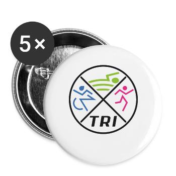 Women's Triathlon - Buttons large 2.2''/56 mm (5-pack) - white - Front