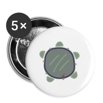 Pandeiro - Buttons groß 56 mm (5er Pack) - Weiß - Vorne