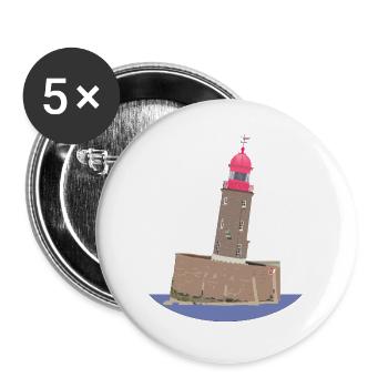 La tour penchée de Bremerhaven sans texte - Lot de 5 grands badges (56 mm) - blanc - Devant