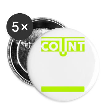 Count your blessings. Count your blessings - Buttons large 2.2''/56 mm (5-pack) - white - Front