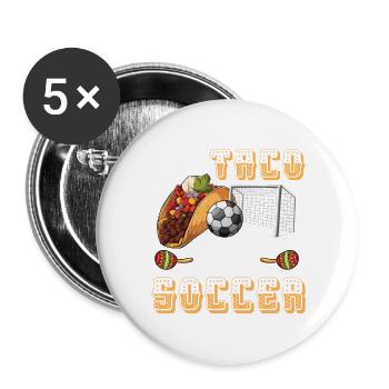 Let's Taco Bout Football Coach Funny - Buttons large 2.2''/56 mm (5-pack) - white - Front