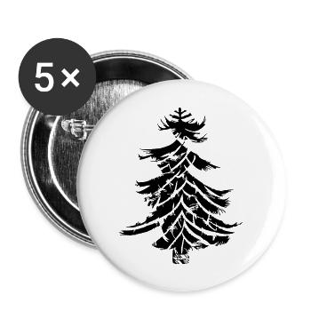 Christmas Tree Christmas Tree Winter Vector 16 - Buttons large 2.2''/56 mm (5-pack) - white - Front