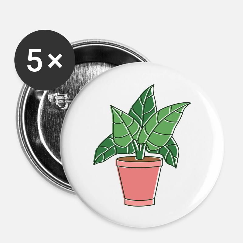 fall plants for u - Buttons large 2.2''/56 mm (5-pack) - white