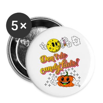 Don t do candy kids - Buttons large 2.2''/56 mm (5-pack) - white - Front