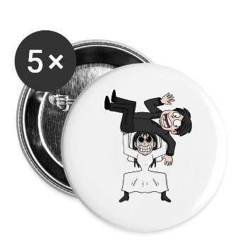 Heirat Meme Lustig - Buttons groß 56 mm (5er Pack) - Weiß - Vorne