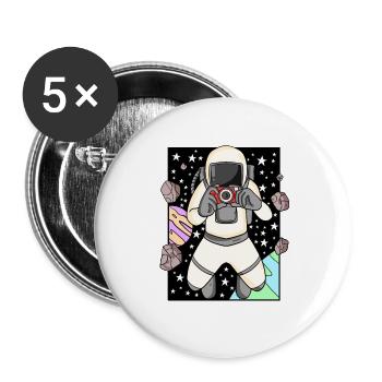 Astronaut Photographer Photography - Buttons large 2.2''/56 mm (5-pack) - white - Front