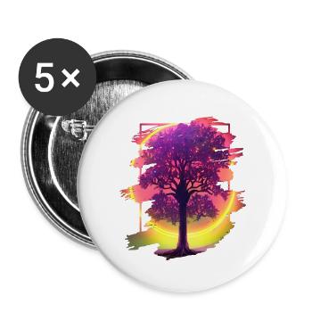 Tree - Buttons large 2.2''/56 mm (5-pack) - white - Front
