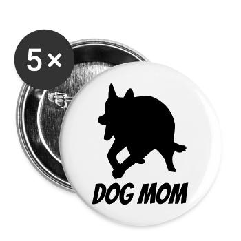 Hunde Geschenk Hundehalter Labrador Haustier Hund - Buttons groß 56 mm (5er Pack) - Weiß - Vorne