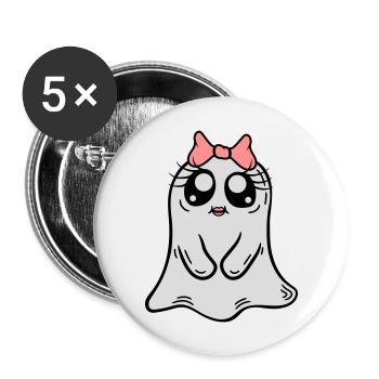 Little sweet ghost girl - Buttons large 2.2''/56 mm (5-pack) - white - Front
