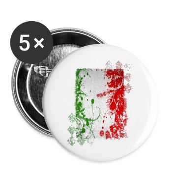 Italien Italienisch Rom Europa Italien Italien Mailand - Buttons groß 56 mm (5er Pack) - Weiß - Vorne
