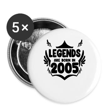 2005 - Buttons groß 56 mm (5er Pack) - Weiß - Vorne