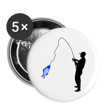 Angler - Buttons large 2.2''/56 mm (5-pack) - white - Front