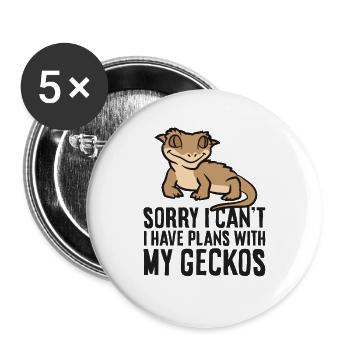 Malheureusement, je ne peux pas, j’ai des projets avec mon - Lot de 5 grands badges (56 mm) - blanc - Devant
