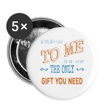 geek quote birthday funny quote sayings cool - Buttons large 2.2''/56 mm (5-pack) - white - Front