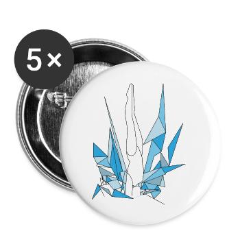 Get into your element - Buttons groß 56 mm (5er Pack) - Weiß - Vorne