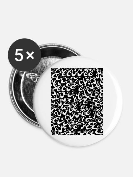 Coffee Cards - Buttons groß 56 mm (5er Pack) - Weiß