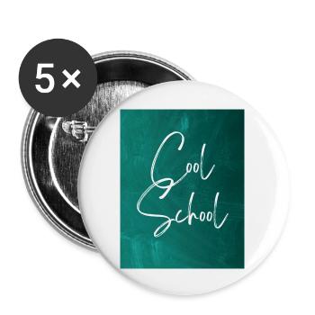 Cool School - Buttons large 2.2''/56 mm (5-pack) - white - Front