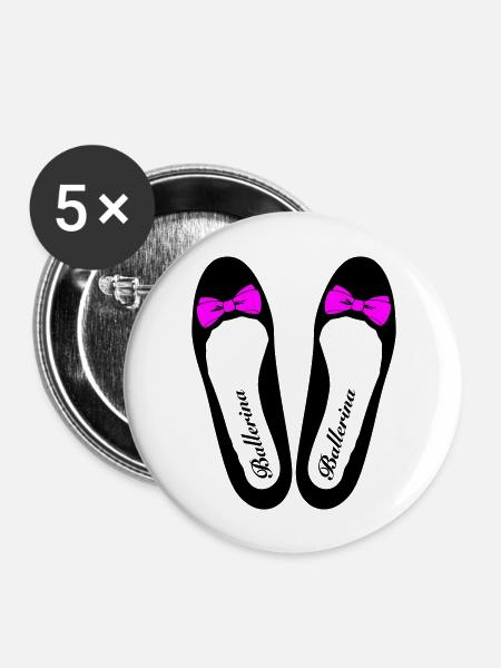 Ballerina 3 - Buttons groß 56 mm (5er Pack) - Weiß