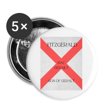 Fitzgerald - Buttons large 2.2''/56 mm (5-pack) - white - Front