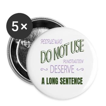 Blogging Jokes Funny Gift School Cool - Buttons large 2.2''/56 mm (5-pack) - white - Front