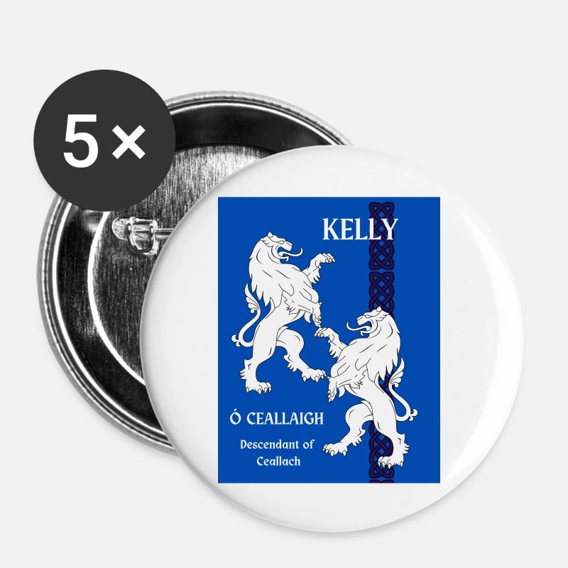 KELLY2 - Buttons large 2.2''/56 mm (5-pack) - white