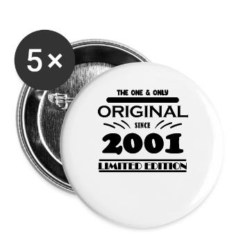 2001 - Year of construction 2001 - Born 2001 - Buttons large 2.2''/56 mm (5-pack) - white - Front