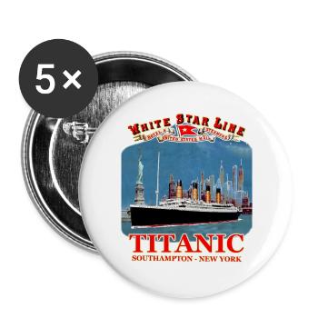 TITANIC Kreation Louis RUNEMBERG © Adagp - Buttons groß 56 mm (5er Pack) - Weiß - Vorne