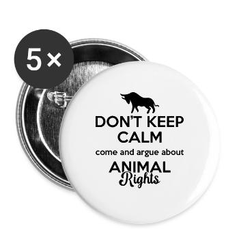 Don't Keep Calm Animal Welfare Adopt Animal Worker - Buttons large 2.2''/56 mm (5-pack) - white - Front