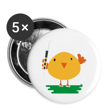 Hockey Hockey-chick plays field hockey - Buttons large 2.2''/56 mm (5-pack) - white - Front