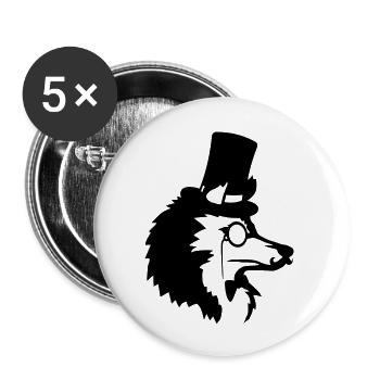 Mr. Wolf Gentlemen Cylinder - Buttons large 2.2''/56 mm (5-pack) - white - Front