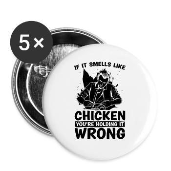 If It Smells Like Amateur Radio Ham Radio Operator - Buttons large 2.2''/56 mm (5-pack) - white - Front