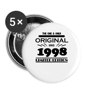 1998 - Year of construction 1998 - Born 1998 - Buttons large 2.2''/56 mm (5-pack) - white - Front